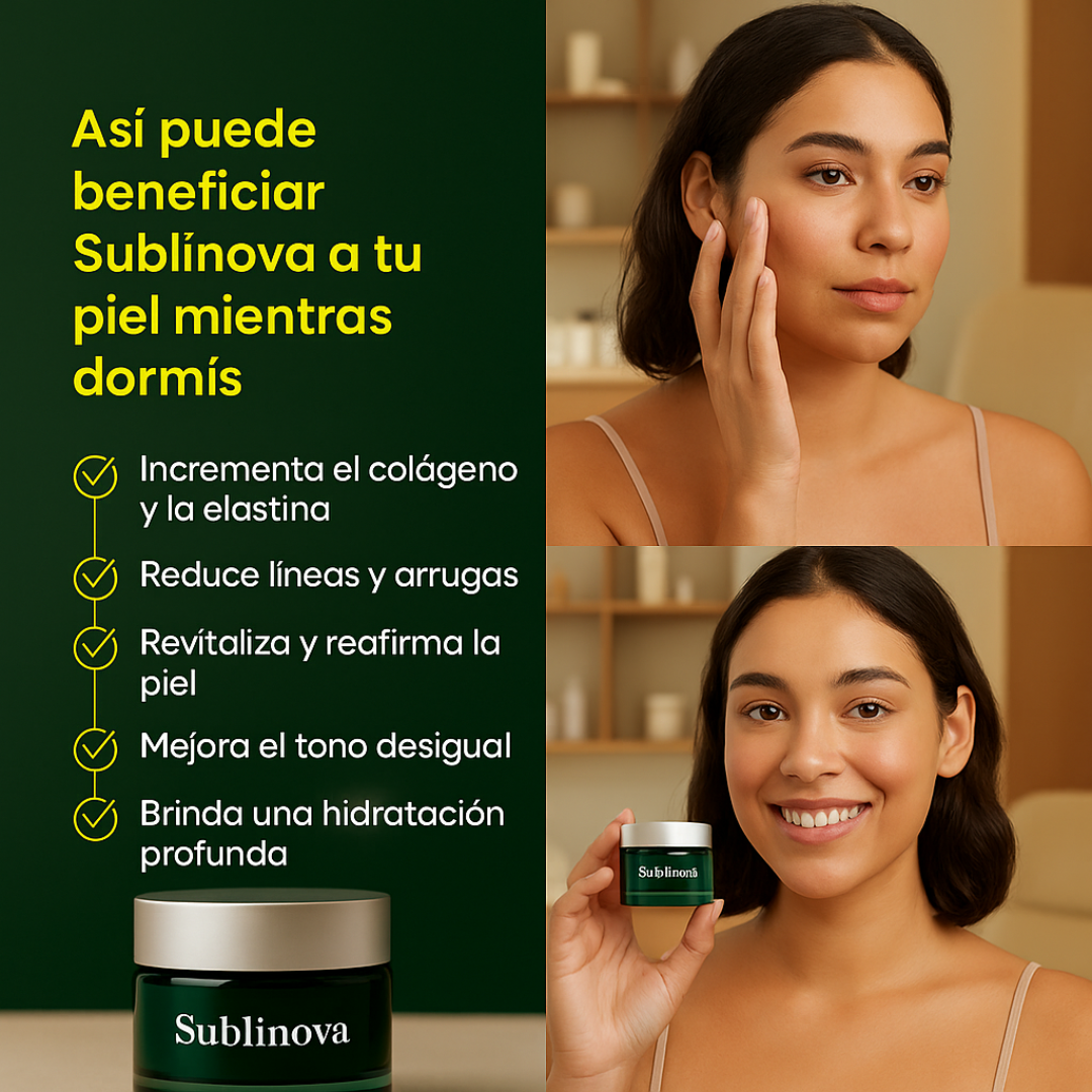 Sublinova: Reduce la hinchazón, las arrugas y las ojeras.