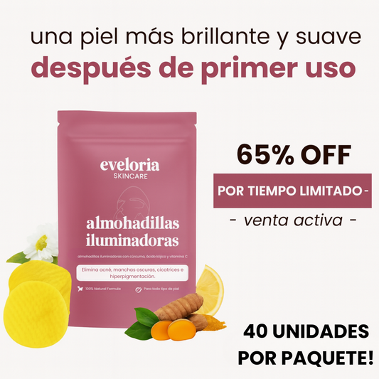 Almohadillas aclaradoras de cúrcuma y ácido kójico